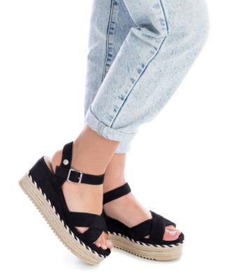 Women's Soft Suede Wedge Sandals By Xti