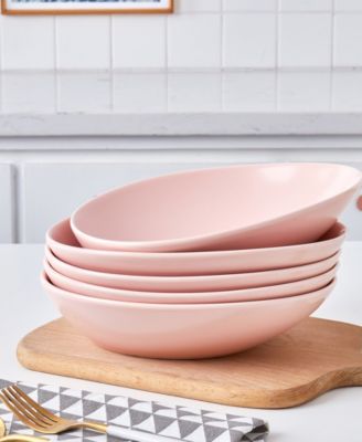 Delilah Porcelain Pasta Bowls, Set of 6