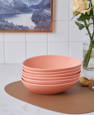 Delilah Porcelain Pasta Bowls, Set of 6