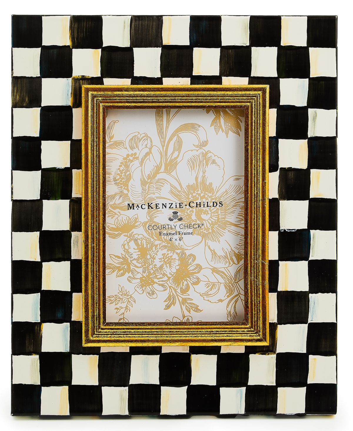 MACKENZIE-CHILDS COURTLY CHECK 4" X 6" PICTURE FRAME 
