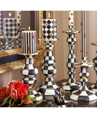 Courtly Check Medium Pillar Candlestick