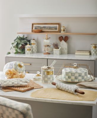 Cookie Jar with Sterling Check Lid