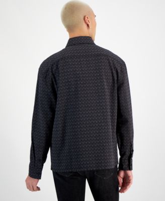Sun Stone Мужская жаккардовая верхняя рубашка Theo от Sun Stone созданная для Macys 12990₽