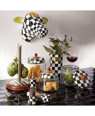 Courtly Check Wood Paper Towel Holder