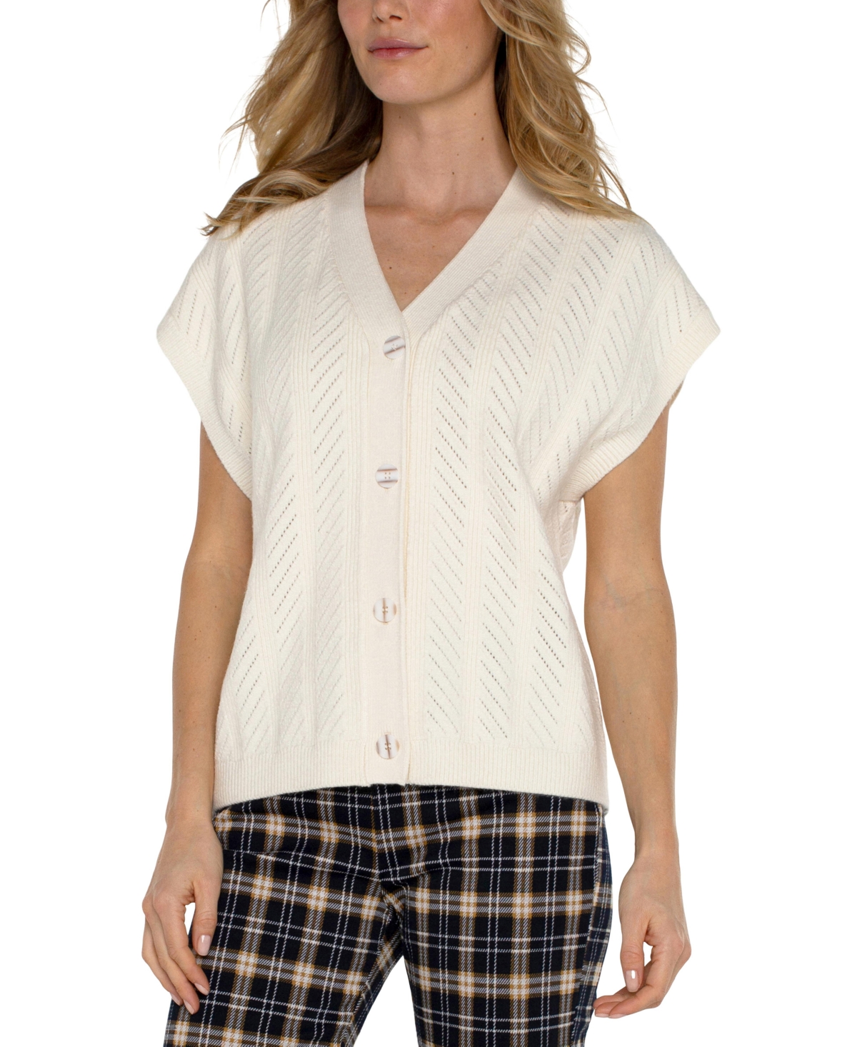 Liverpool Los Angeles Women's V-Neck Cardigan Vest