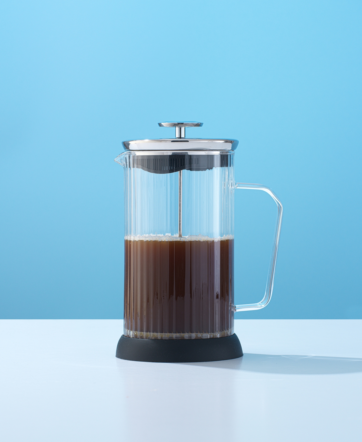 Shop Joyjolt Fluted French Press, 33.8oz In Clear