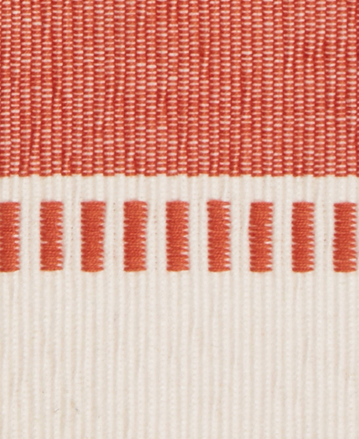 Design Imports Dobby Stripe Ribbed Table Runner, 13"x72 " In Spice