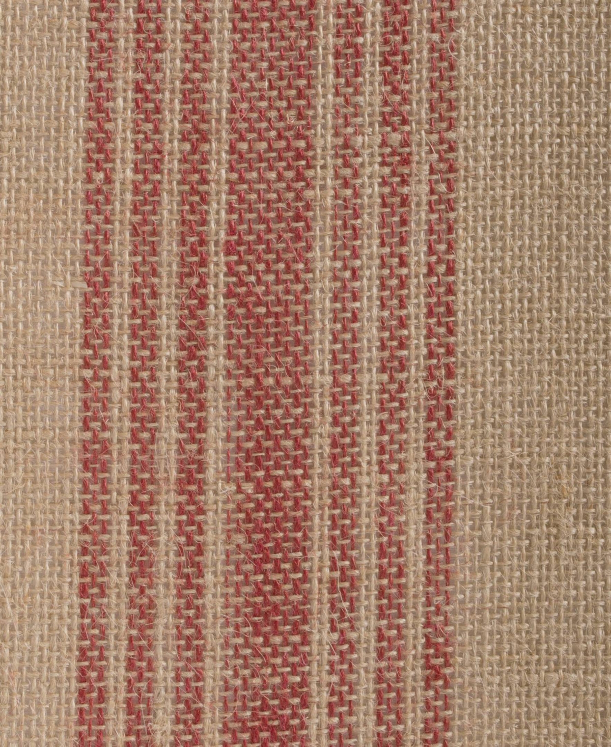 Design Imports Stripe Burlap Table Runner, 14x108 Inches In Middle Stripe Barn Red