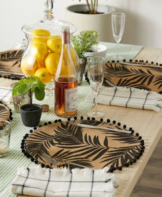 Fern Print Round Placemat Set of 6