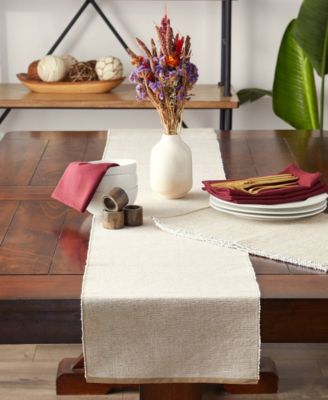 Design Imports Fine Ribbed Table Runner 13x72 inches