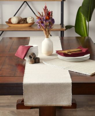 Design Imports Fine Ribbed Table Runner 13x72 inches