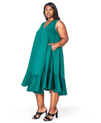 Plus Size Simone Sleeveless Pocket Flare Dress