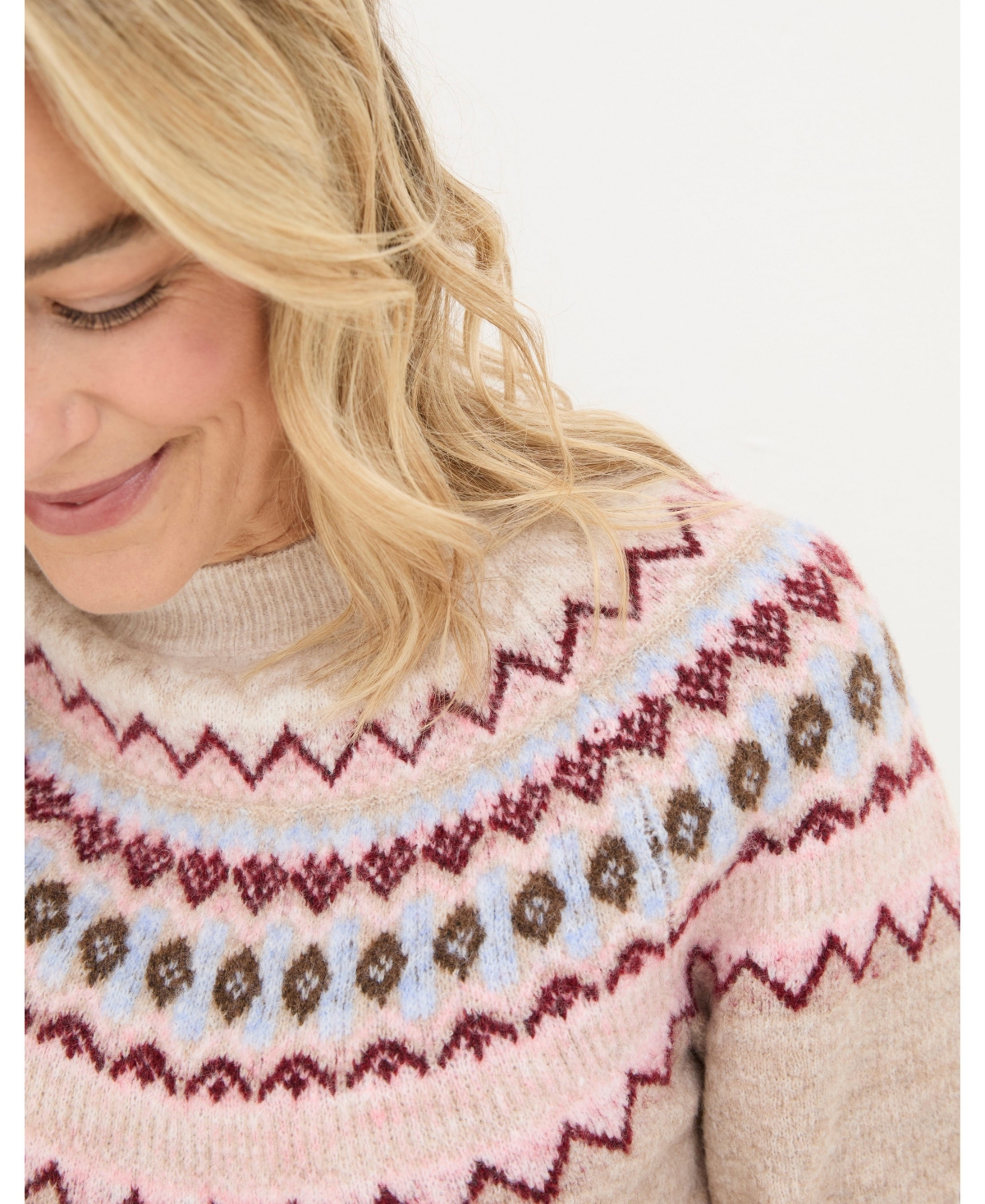 FatFace Women's Wild Fairisle Yoke Sweater