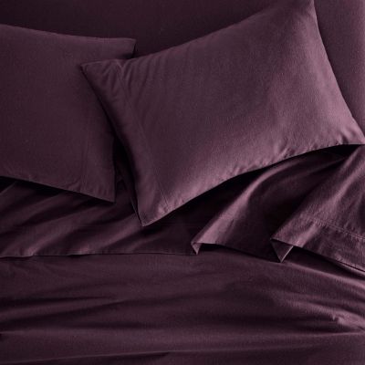 Paisley or Solid Flannel Cotton Deep Pocket Sheet Set