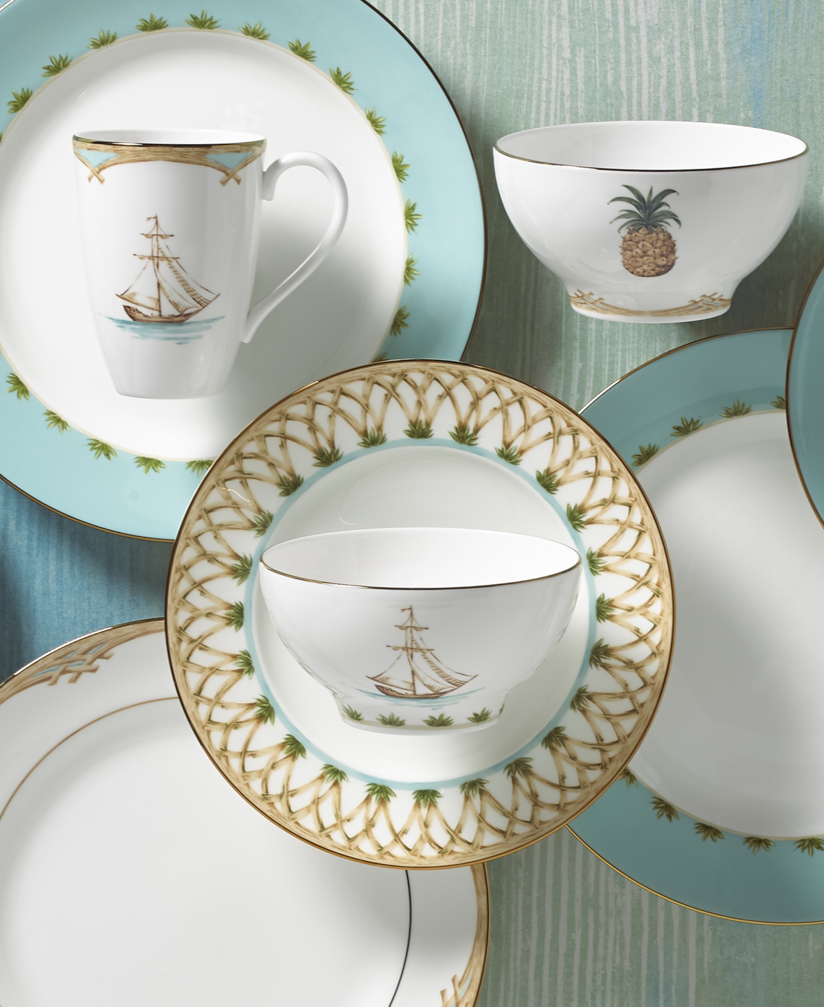 Lenox British Colonial Tradewind Dinner Plates, Set Of 4 In White
