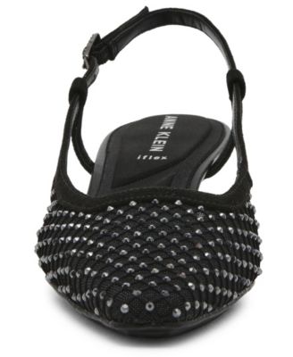 Women's Thia Rhinestone Mesh Slingback Pumps