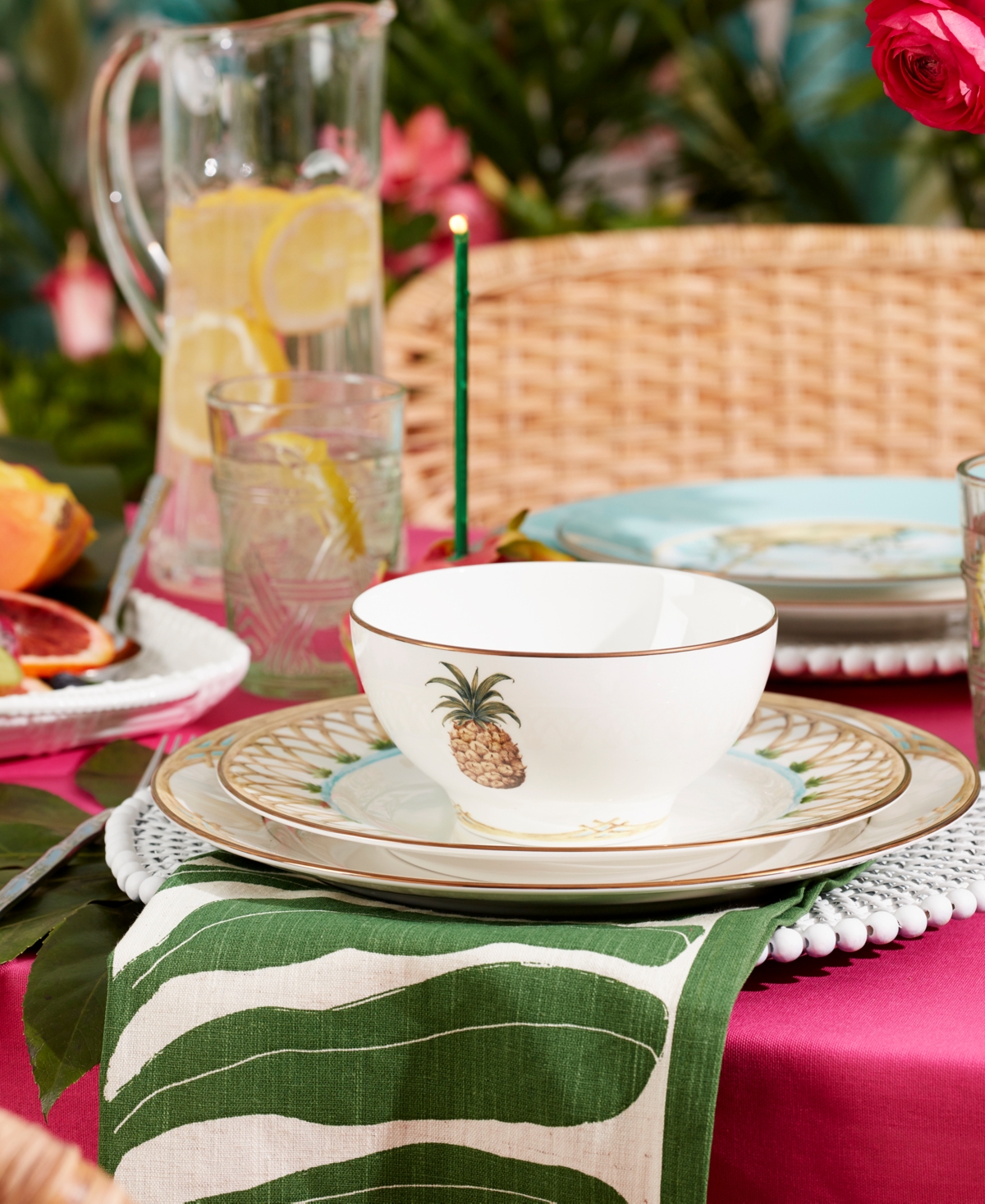 Lenox British Colonial Bamboo 12-pc. Dinnerware Set, Service For 4 In White