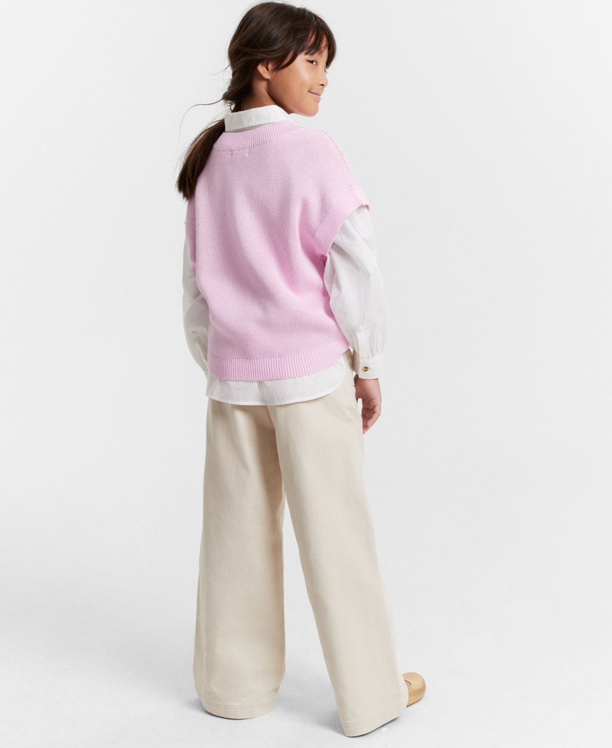 Epic Threads Girls Flower Sweater Vest, Created for Macy's