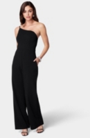 Bebe Women's One Shoulder Core Jumpsuit - Black