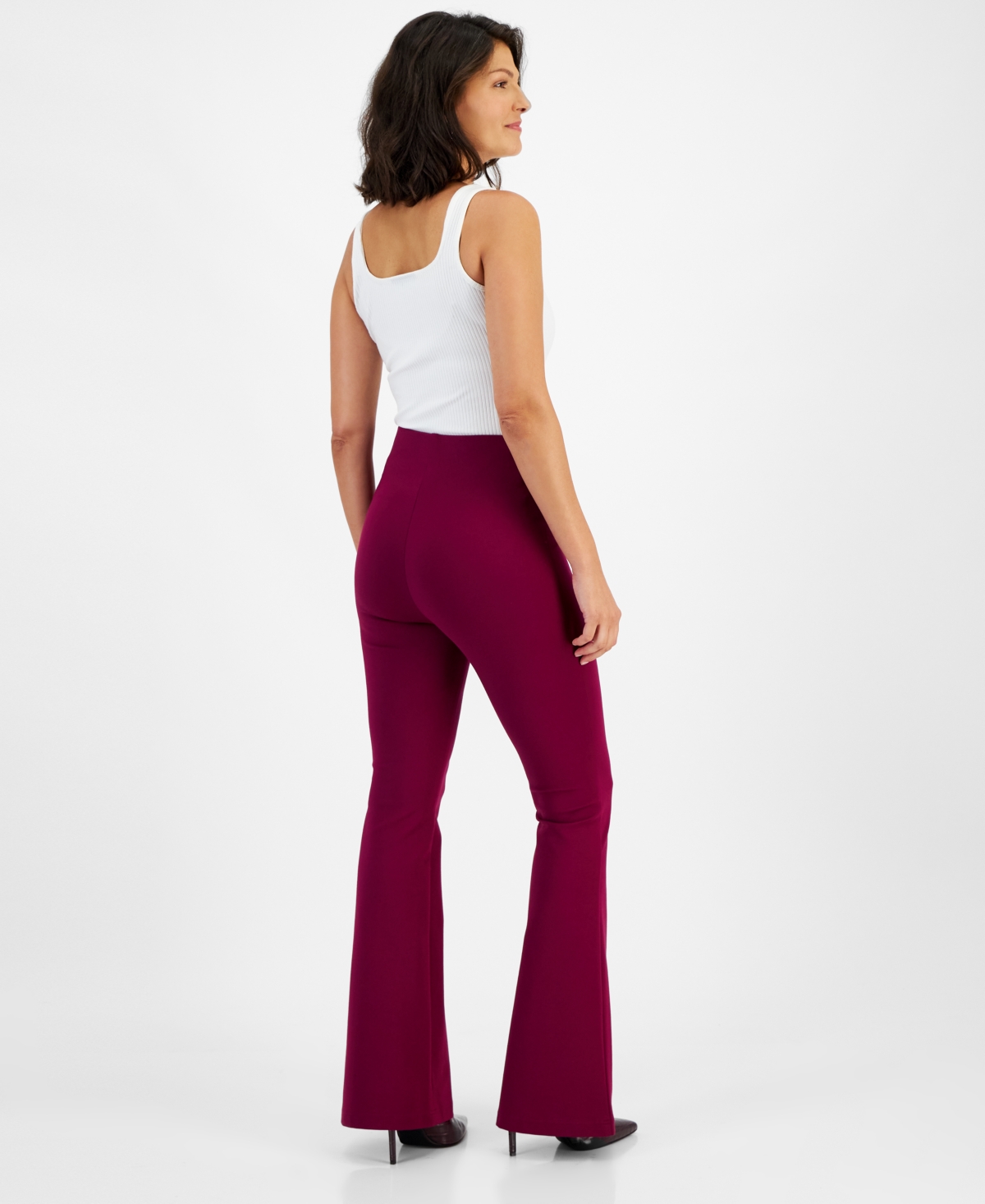 I.n.c. International Concepts Women's High-Rise Ponte Flare-Hem Pants, Created for Macy's
