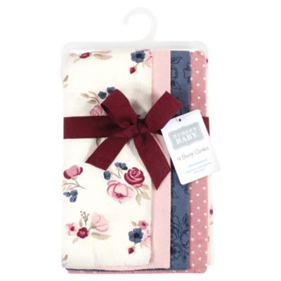 Girls Cotton Poly Flannel Burp Cloths Multipack