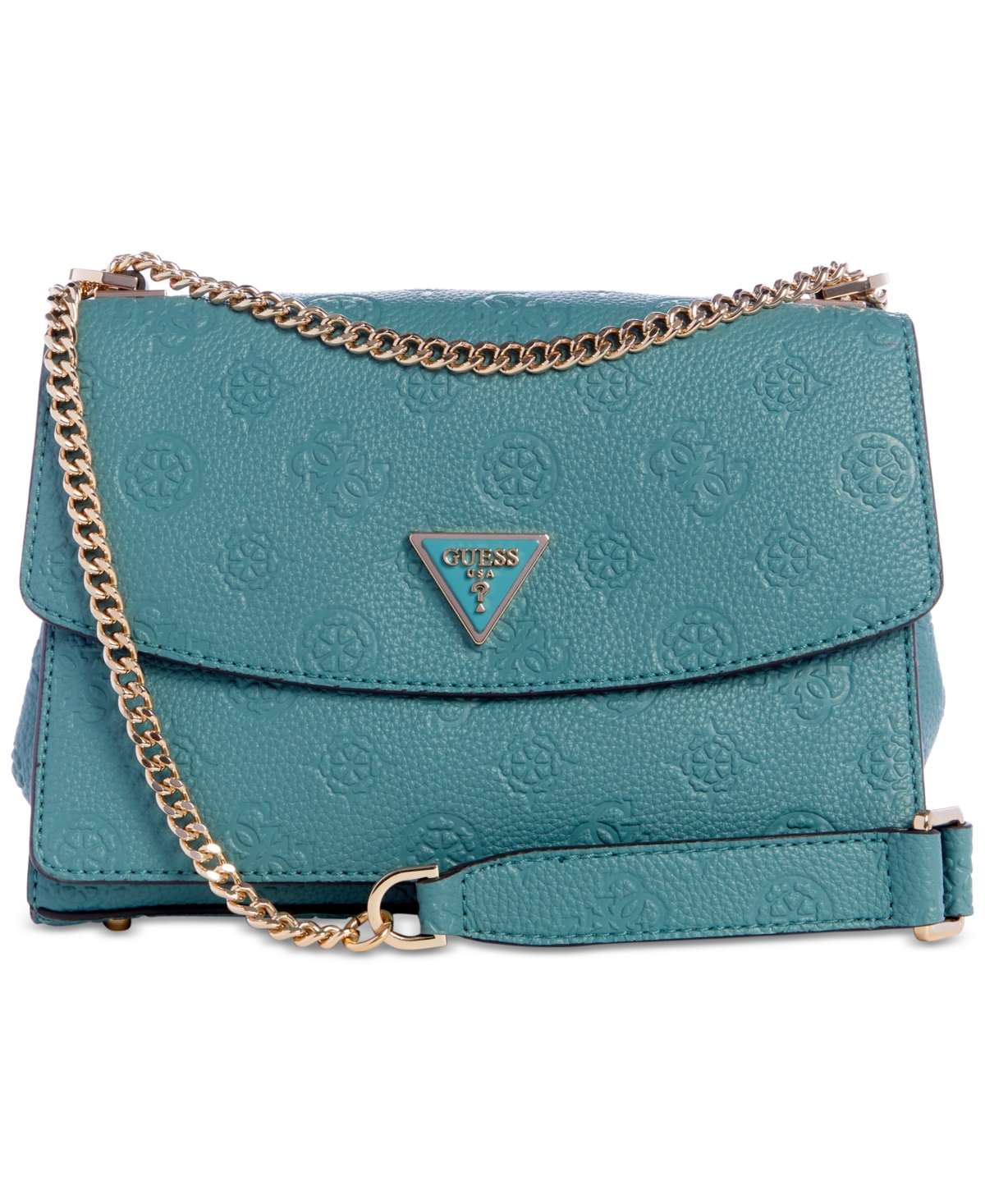 Guess Cresidia Convertible Crossbody Flap Teal Smart Closet