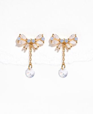 Girls Crew Crystal Mini Bow Dew Drop Earrings 9090₽