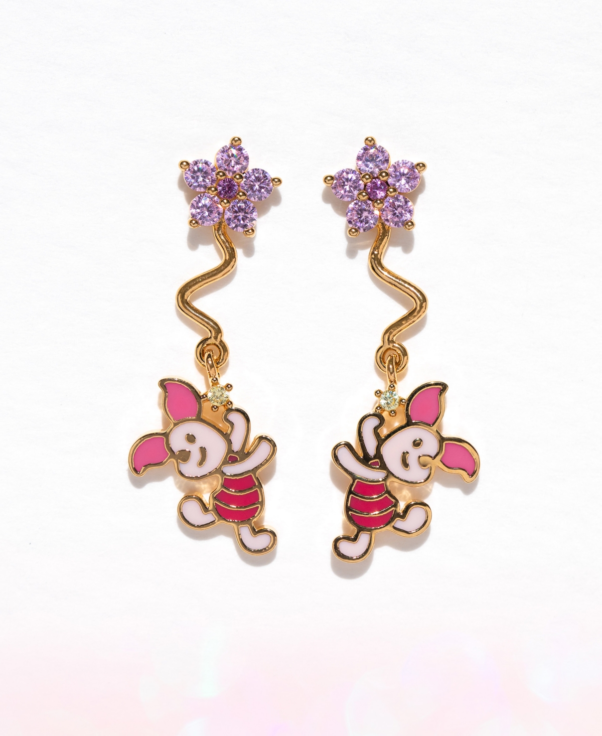 Girls Crew Disney Winnie The Pooh Multi-color Piglet Dangle Earrings In Silver