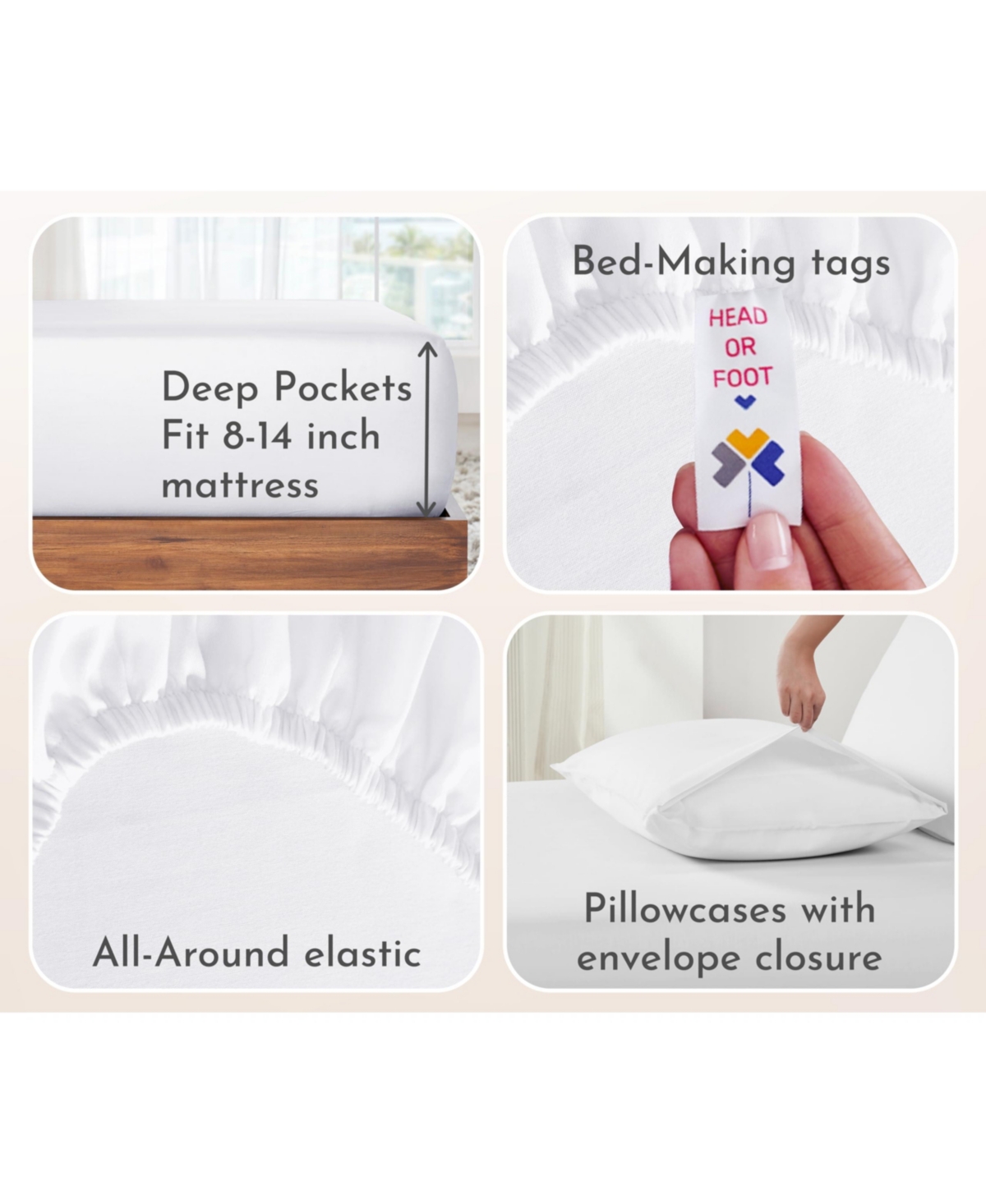 California Design Den 100% Cotton 2-Pack Sheets for Size Bed, Soft & Durable Size Deep Pocket Sheet Sets, Sheet Set with Sateen Weave