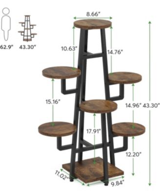7 Tier Plant Stand Indoor, Tall Plant Shelf for Multiple Plants, Wooden Corner Plant Pots Holder Rack Flower Stand Shelf Planter Organizer for Living Room Balcony Garden