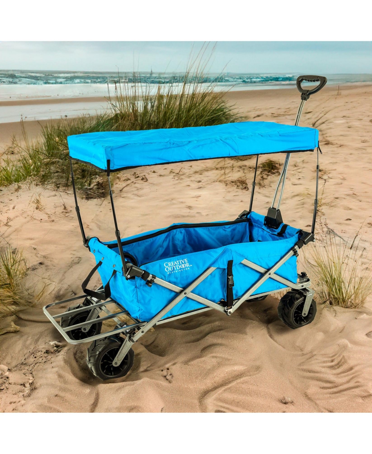 Creative Wagons All Terrain Deluxe Utility Wagon with Canopy - Solid Red