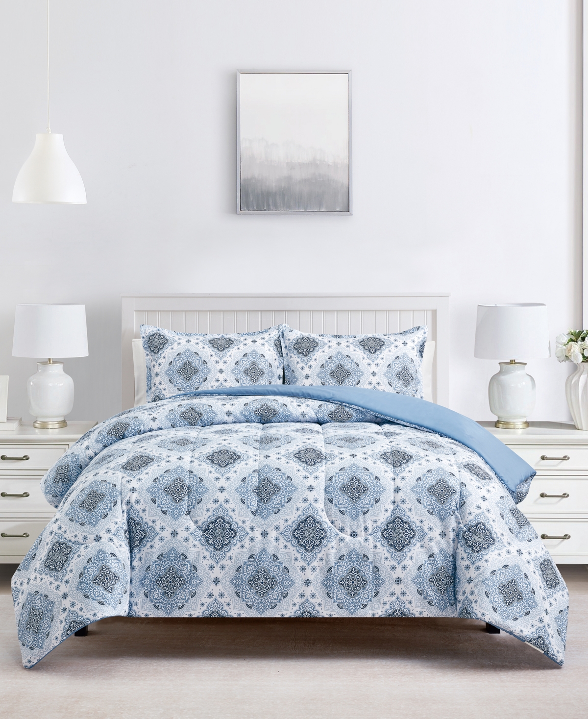 Sunham Willoughby Reversible 3-pc. Comforter Sets In Blue