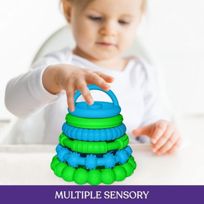 Toddler Stacking Silicone Stacking Toy – Premium Stacking Toys for Teething – Interactive and Fun Stacking Toys Made of Soft Silicone – Teeth Soothing 6-12 Month Toys Developmental Multicolor