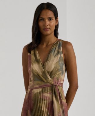 Lauren Ralph Lauren Women's Sleeveless Floral Metallic Dress
