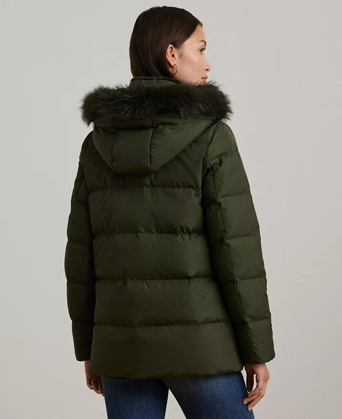 Women's Faux-Fur Hooded Puffer Coat - thumbnail 8