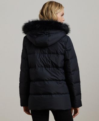Women's Faux-Fur Hooded Puffer Coat
