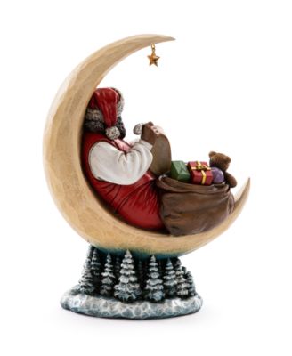 African American Santa in Moon