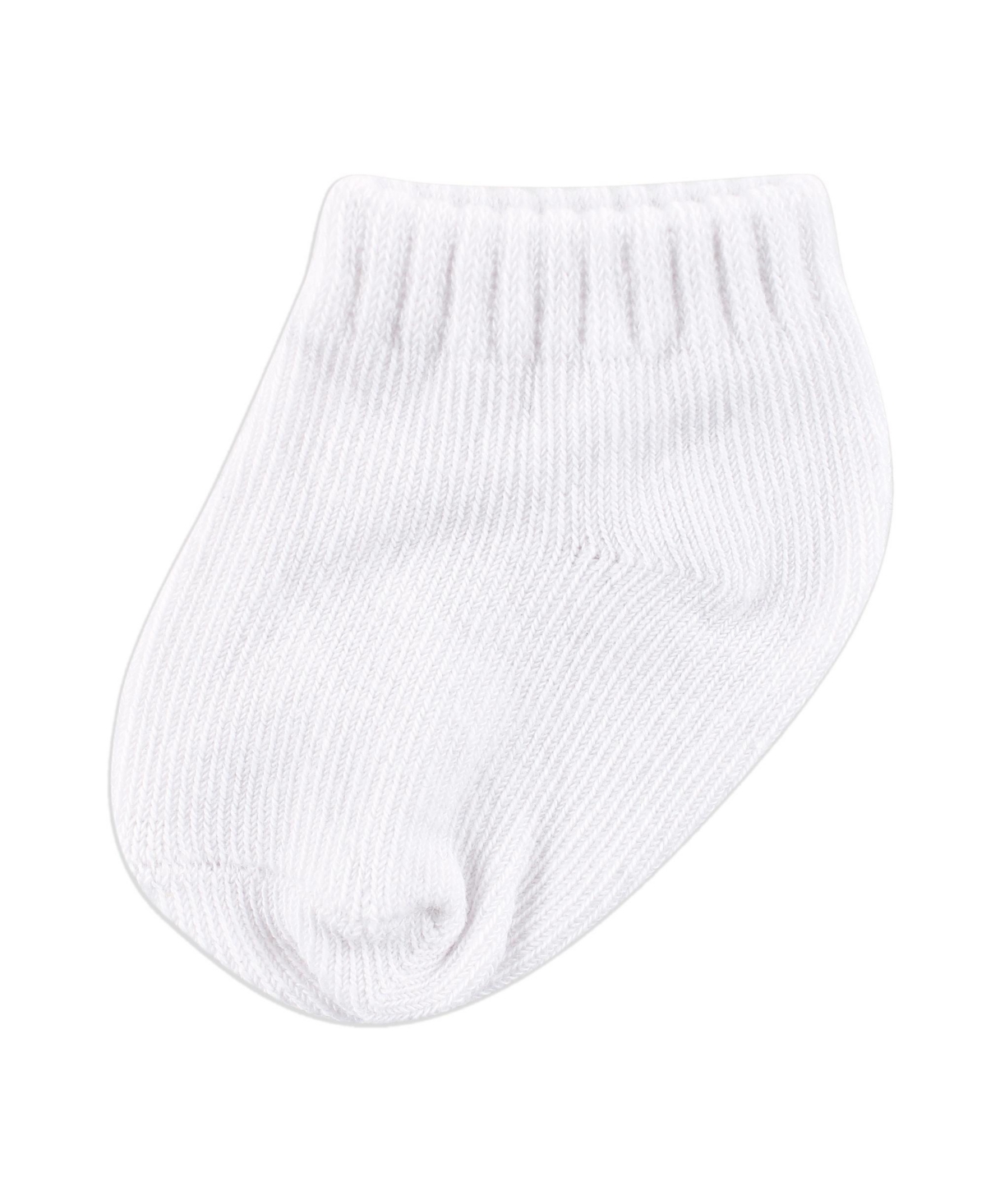 Luvable Friends Baby Boys Baby Unisex Newborn and Baby Socks Set,- White