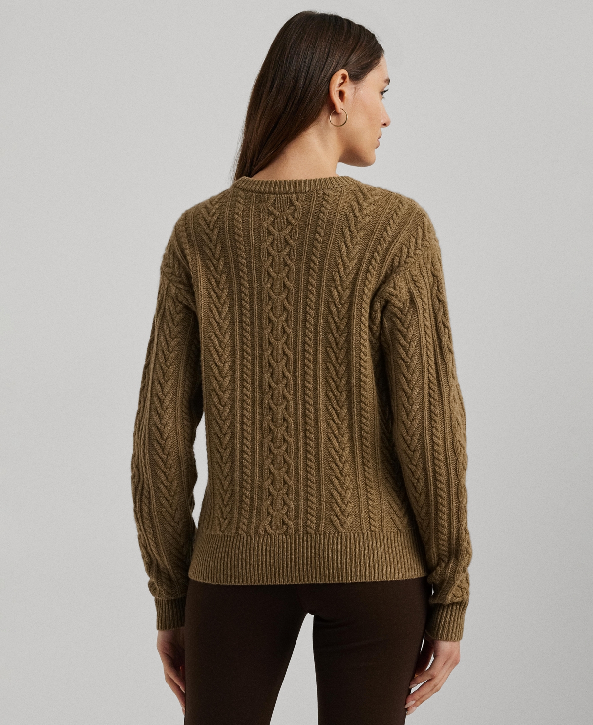 Lauren Ralph Lauren Women's Cable-Knit Crewneck Sweater