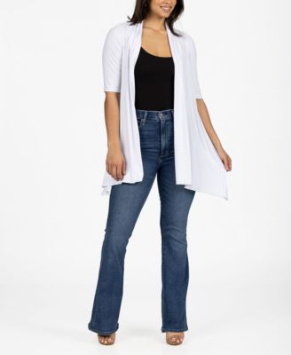 Loose Fit Open Front with Half Sleeve Cardigan