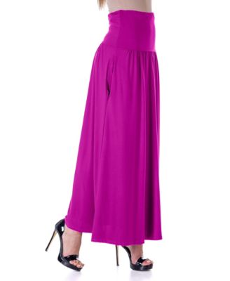 Women's Foldover with Pockets Maxi Skirt
