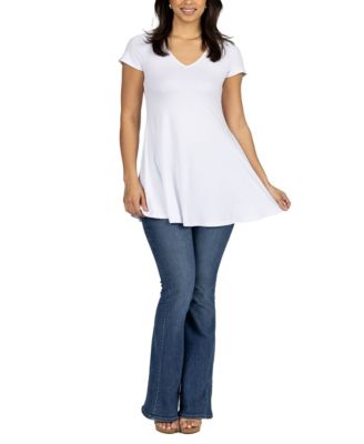 Women's Short Sleeve Loose Fit Tunic Top