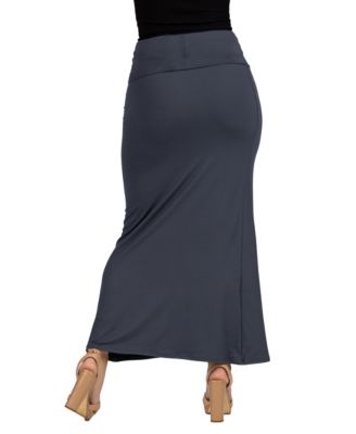 Women's Comfortable Foldover Maxi Skirt