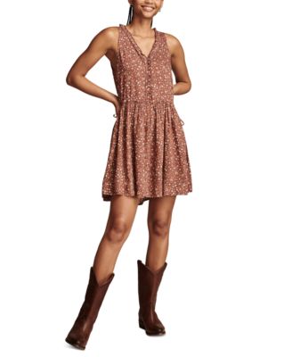 Lucky Brand - Women's Shifty Printed Button-Front Mini Dress