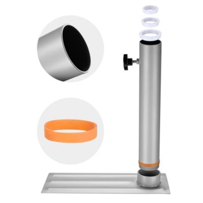 20' Telescopic Aluminum Flag Pole Kit Tire Mount Stand w/ Gold Ball Finial Outdoor