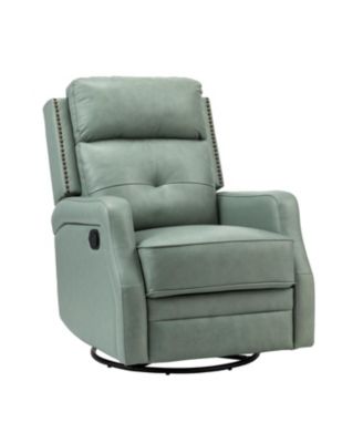  Beatriz 28.74" Wide Genuine Leather Swivel Rocker Recliner