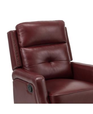  Beatriz 28.74" Wide Genuine Leather Swivel Rocker Recliner