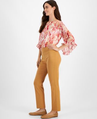 Женские брюки с заклепками и заклепками из коллекции JM, обычной и короткой длины, созданные для Macy's