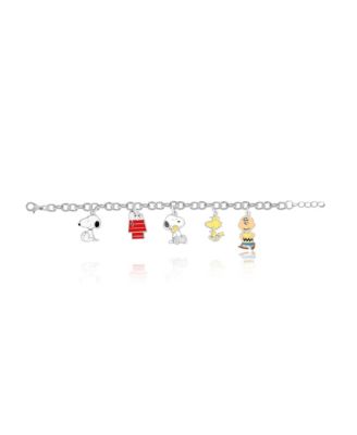 Peanuts Snoopy, Woodstock, Charlie Brown Charm Bracelet - Macy's
