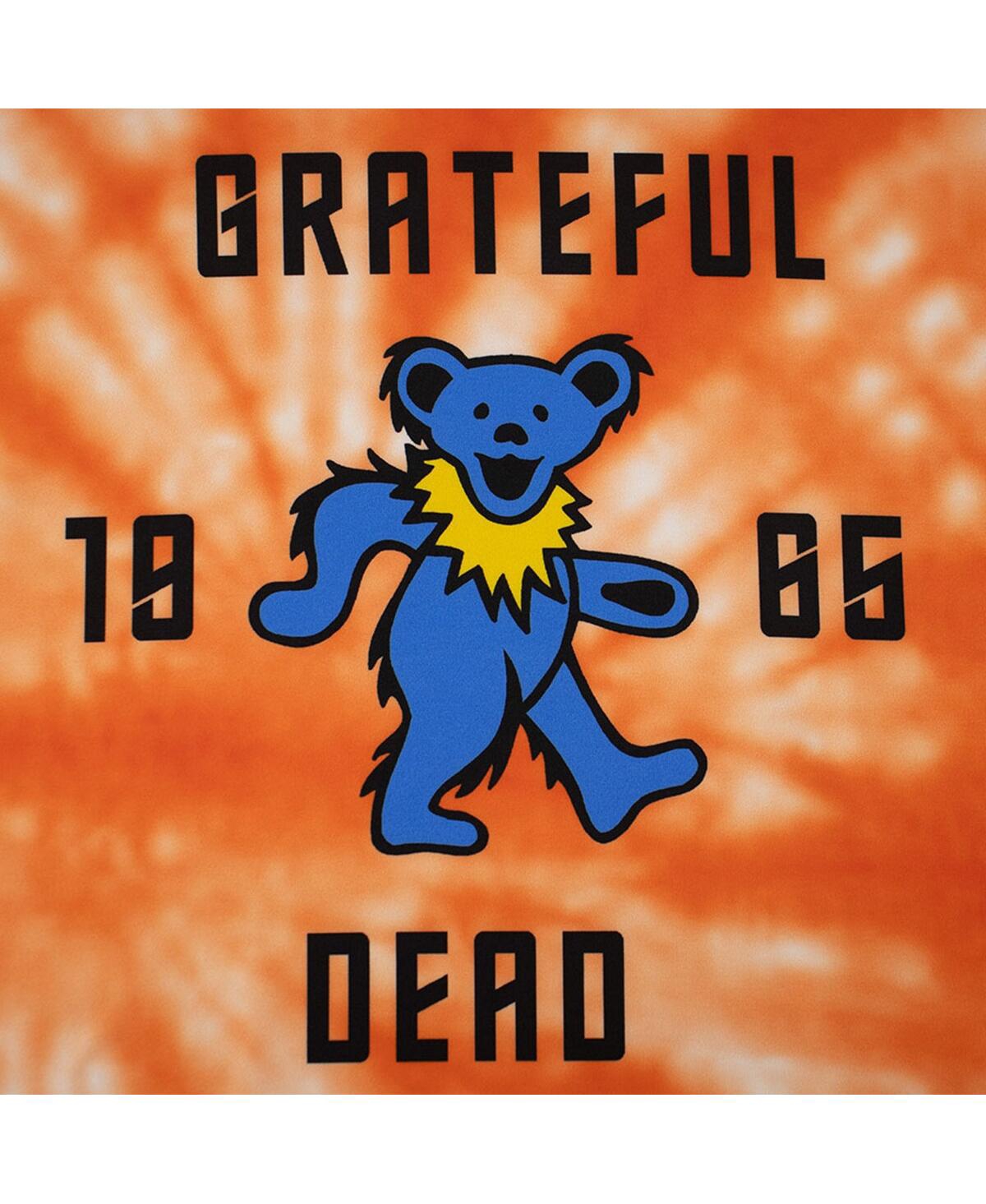 Section 119 Men's and Women'sthe Grateful Dead Blue Bear Tie-Dye Pullover Hoodie - Orange